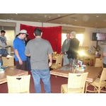 prepping before Buster's Open Mic